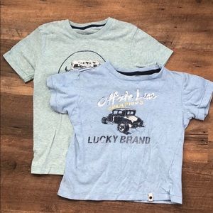 Two toddler boys Lucky Brand t-shirts